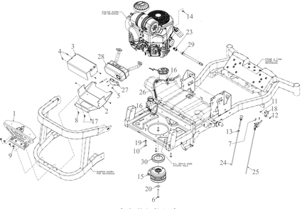 Engine Accessories Diagram and Parts List for ZTX6-48KW (47RIAHA6010)(2020) Cub Cadet Lawn Tractor